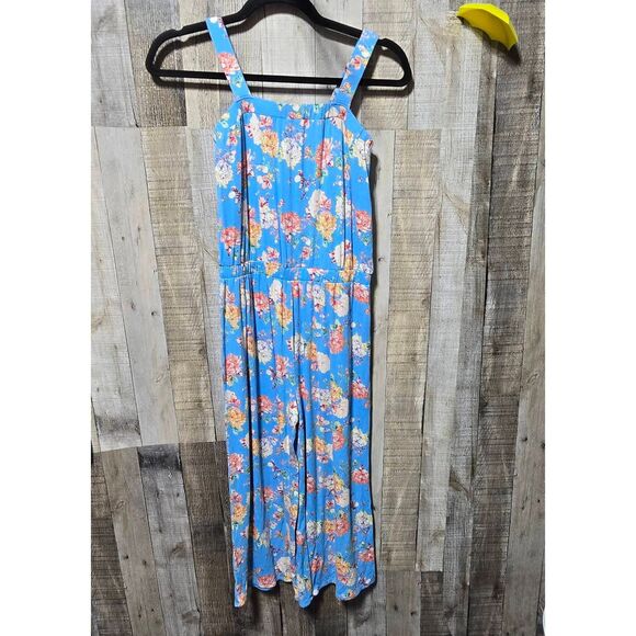 O'neill Blue Floral Girl's Aris Romper Jumper Jumpsuit - Picture 2 of 6